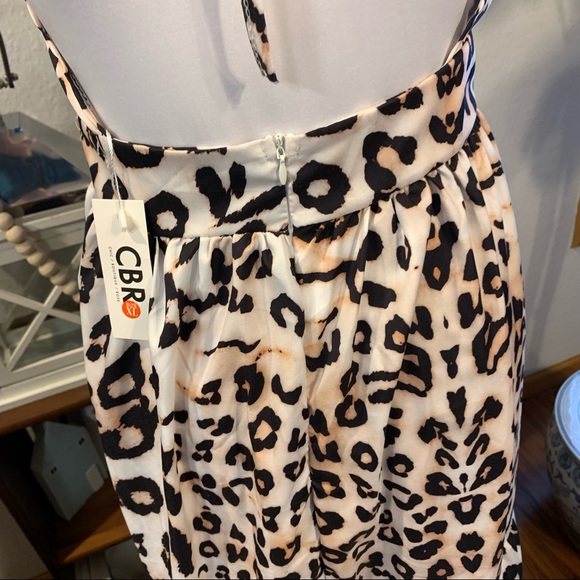 Leopard Backless Ruffle Tiers Halter - Picture 7 of 13